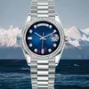 Män designer Womens Classic Moissanite Fashion 36mm 41mm Automatisk 904L Rostfritt stål Sapphire Waterproof Watch