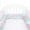 Cushion Decorative Pillow 2 2 Meter Baby Bed Bumper Infant Braid Cot Cradle Cushion Knot Crib Protector Room Decor191P