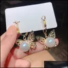 Charme 925 Sier Papillon Charme Boucles D'oreilles Pour Femmes Cadeaux Mode Mignon Or Couleur Premium Luxe Zircon Boucles D'oreilles Bijoux Accessoires Drop Dh5Nl