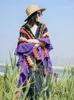 Sciarpa Primavera Autunno Poncho Scialle Avvolto in stile etnico Xinjiang Tibet Turismo Indossare Mantello Moda D4997 231204