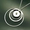 Chaînes Mode Cercles à la mode Pendentif Snap Collier 60 cm Bijoux Fit 18mm Boutons En Gros DJ0176