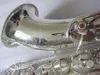 Nuevo saxofón tenor profesional T-W020 saxo plateado instrumentos musicales saxo plano B de alta calidad con estuche