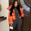 Jaquetas femininas em 2023 roupas de inverno moda cachecol gola jaqueta para mulher streetwear cor sólida quente casaco curto feminino outerwear