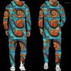 Herrespår 2023 Spring Autumn 3d African Print Fashion Casual Suits Par Retro Hip Hop Hoodie Pants Men's/Women's Sports Suit