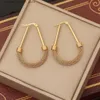 Boucles d'oreilles en acier inoxydable pour femmes, couleur or, motif de maille géométrique, nouvelle tendance, bijoux de fête exagérés, cadeaux