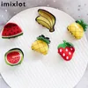 Hårklipp Barrettes Imixlot 5 Styles Söta mini Strawberry Pineapple Banana Watermelon Akryl Kids Hårtillbehör Girls Jewel345x