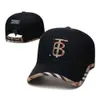 B Hat Baseball Cap Street Britse honkbalhoed Gestreepte bruine kaki Classic Mens dames mode universele trendy hoed sport hoed 5x0i 9AS4