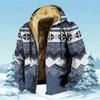 メンズパーカー温かいパーカー冬ジャケットメンズジップアップフリースオスコートアステカ族パディングパーカー衣料品服のアウターウェア