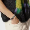 Colar de corrente masculina de emenda de zircão colorido design italiano moda rua tendência pulseira acessórios299r