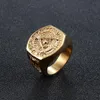Ätherische handgemachte Männer Freimaurer Ringe Edelstahl Gold Ring Farbe Ringe für Herren neue klassische Hip Hop masons238W