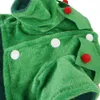 Hundkläder Super Cute Christmas Halloween Pet Dog Puppy Clothes Pleuche Transforming Green Elf Pet Christmas Costume Suits 231205