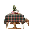 Bordduk Pläd Juldekoration Tabelduk Färgvävd Polyester Cotton Red Green Table Cover For Home Party Dining Decor 231204