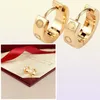 High Polished Fashion Jewelry Gifts stud Earrings Hip Hop Gold Sliver Rose Earrings for Women Party Wedding Hoop Whole holiday1447897