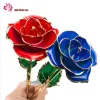 Długie łodyga 24K Gold Rose Trwał prawdziwych róży romantyczny prezent na Walentynki/Dzień Matki/Święta Bożego Narodzenia/Przyjęcie urodzinowe 1205