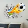 Настенный декор 3D футбольные сломанные наклейки на стену для детской комнаты, гостиной, спортивные украшения, настенные наклейки, домашний декор, наклейки, обои 231204