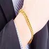 18k echt vergulde gouden kleur armband maat 8mm 20cm grote dikke ketting armband voor mannen sieraden Whole179O