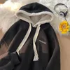 Kvinnor Hoodies Sweatshirts Autumn and Winter Cashmere Hooded For Women Dothened Fashionable Casual Loose Womens Coat 231204