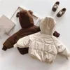 Jassen Winterkleding Kinderjas Katoenen kleding Koreaanse jongens en meisjes Dikke windjack Capuchon Warme cartoonjas 231205