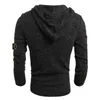 Ny designer Europe och USA Stone Man Island Slim-Fit Hoodie Jumper Solid Color V-Neck Sweater Fake Two