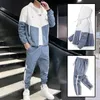 Mens Tracksuits Men Tracksuit Casual Joggers Hooded Sportwear Jackets and Pants 2 Piece Set Hip Hop Running Sports Suit 231206