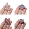 Pendant Necklaces Natural Semi Precious Irregular Shaped Water Crystal Bud Connector DIY Bracelet Necklace Jewelry Accessories Gift