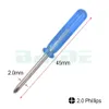 45mm Blue Screwdrivers 1 5 Phillips 2 0 Phillips PH00# PH000 2 0 Flathead Straight Screwdriver for Toy Phone Repair 5000pcs lot283u