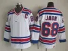 Stitchmens Top 68 Jaromir Jagr Hockey Trikots 1992 Vintage Black White Blue Stitched C Patch