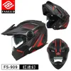 Caschi moto FASEED 909 Casco integrale ribaltabile con doppia lente per gare di rally e protezione