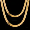Whole 24k -Color Plated Brass Chain Necklace For Women Herringbone Chains Jewelry Making Gift202q