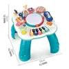 Keyboards Piano Multi-Function Education Table with Musical Instruments Baby Movements Developing Table for Musical Activity Red/Blue 231206