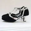 Dance Shoes Buckskin Latin Dance Shoes for Women's Baotou Indoor Soft Sole 5.5cm Heel Jazz Dancing Sandals Party Ballroom Performance 231205
