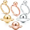 حلقات فرقة كرة العلامة التجارية الصينية الفاخرة للنساء S925 Sterling Silver Classic Anillos Nail Finger Fine Love Ring Jewelry