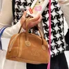 Women Vintage Shoulder Bags Handbag Large Capacity Luxury Design Soft Brown Square Bags Female Tote Boston