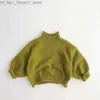 Strickjacke 2023 Herbst und Winter Korea kinder Pullover Jungen Mädchen Infant Ananas Gestrickte Pullover High Neck Pullover Q231206