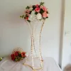 4 Uds jarrones soporte para flores de Metal centros de mesa de boda acrílicos evento flores camino plomo decoración de fiesta en casa