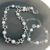 Catene Collana girocollo con perle a forma di stella cava coreana per donna Dolce fascino estetico