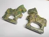 1pc beaux et mignons vieux chevaux chinois en Jade sculptés à la main