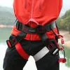 Klättringssele Xinda Professional utomhus Sports Safety Belt Rock Mountain Climbing Harness Midja Support Halv Aerial Survival 231205