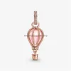 Charms 100% 925 Sterling Sier Sparkling Pink -Air Balloon Dangle Charm Fit Original European Bracelet Fashion Wedding Egageme280Y Dr Dhdhf