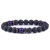 Cuentas de piedra lunar natural Cuentas tibetanas Buda Pulsera Chakra Lava Piedra Esencial Aceite Difusor Pulseras Mujeres Hombres Joyería Regalo Gota Dhf9P