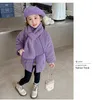 Jackets Girls Coat Girl Autumn And Winter Padded Coats Baby Children Scarf Lamb Fleece Sweater 2024 Foreign Style Clothes