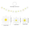 Party Decoration Daisy Flower Paper Banner Hat Cake Toppers Kids Girl Birthday Theme Decorations Hanging Bunting Garland Supplies