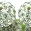 8 мм белый микро-паве CZ диско-шар Кристалл Кристалл бусины браслет ожерелье BeadsMJPW весь 7003170
