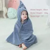 Towels Robes MICHLEY Soft Cotton Animal Face Hooded Baby Bath Towel born Bathrobe Shower For Kids Boy Girls Unisex Infant Blanket 0-6T 231204