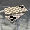 Cell Phone Cases Simple Checkerboard Phone Case For IPHONE 15PRO MAX 14 13 PRO 13 PRO MAX 15 15PLUS 15PRO Acrylic Hard Mobile Phone Cases J231206