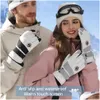 Luvas de esqui inverno snowboard esportes ao ar livre ciclismo quente neve impermeável toque sn antiderrapante aquecido 230214 gota entrega ao ar livre proteger dhtlr