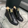 Marca elegante branca preta neuína couro masculoso sapatos casuais portofino zipp laço up planics skateboard high top treinadores de corredor Treinners Tamanho técnico38-46box