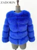 Women's Fur Faux Fur ZADORIN S-5XL Vison CombAutomne Hiver Moelleux Noir Fausse Fourrure Manteau Femmes elegant optique Chaud Fausse 231205