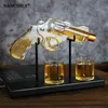 Bar Tools Revolver Glas Dekanter Whiskey Set Weinspender Bar Trinkbehälter Pistolenförmige Flasche Exquisite Männergeschenke 231205