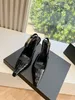 Women dress pumps Lee embellished patent-leather slingback pump black calf leather lady's high heels pointed toe sling back thin heeled with box 35-42